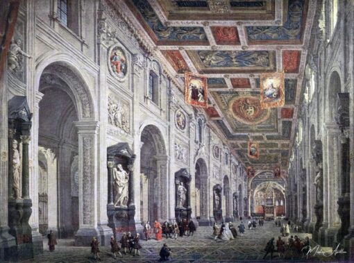 Interior da igreja San Giovanni in Laterano em Roma – Giovanni Paolo Panini Giovanni Paolo Panini Master Apollon