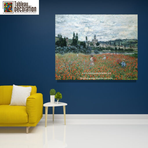 Campo de papoulas perto de Vétheuil – Pintura de Monet Claude Monet Master Apollon 6