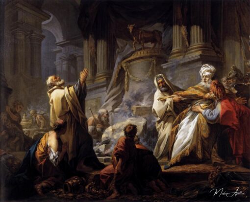 Jéroboam oferecendo um sacrifício para o ídolo – Jean-Honoré Fragonard Jean-Honoré Fragonard Master Apollon