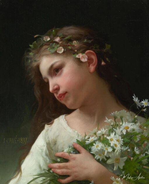Menina com um buquê de margaridas, 1897 – Jules-Cyrille Cavé Jules-Cyrille Cavé Master Apollon