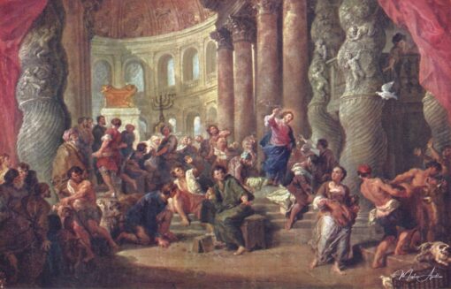 Jesus Cristo expulsa os mercadores do Templo – Giovanni Paolo Panini Giovanni Paolo Panini Master Apollon
