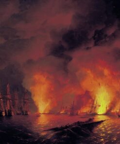 A Batalha de Sinope, 18 de novembro de 1853 (Noite após a batalha) – Ivan Aïvazovski Ivan Konstantinovich Aivazóvski Master Apollon