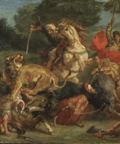A caça aos leões – Eugène Delacroix Eugène Delacroix Master Apollon