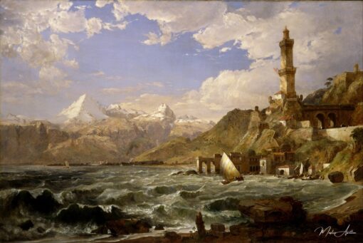 A costa de Gênova – Jasper Francis Cropsey Jasper Francis Cropsey Master Apollon