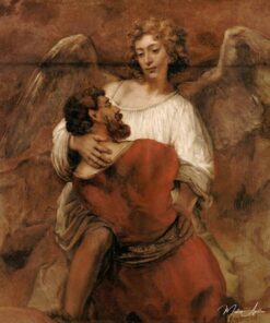 A luta de Jacó com o anjo – Rembrandt van Rijn Rembrandt van Rijn Master Apollon