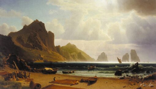 A Marina Piccola, Capri – Albert Bierstadt Albert Bierstadt Master Apollon