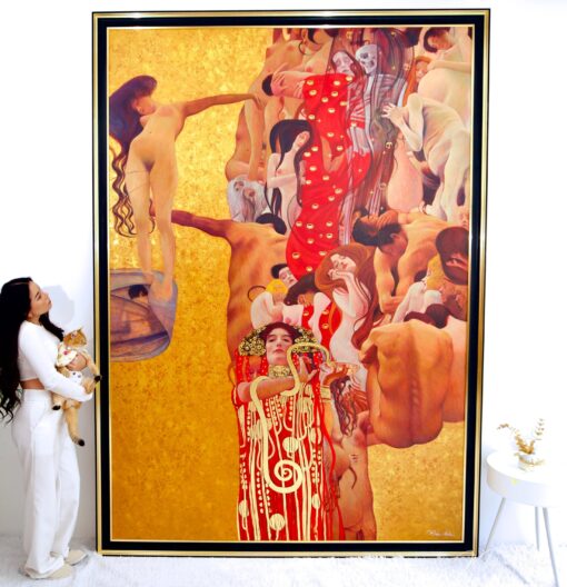 A Medicina – Uma Obra Reimaginada de Gustav Klimt por Master Apollon | 180 x 270 cm Pintura Original à Venda Master Apollon