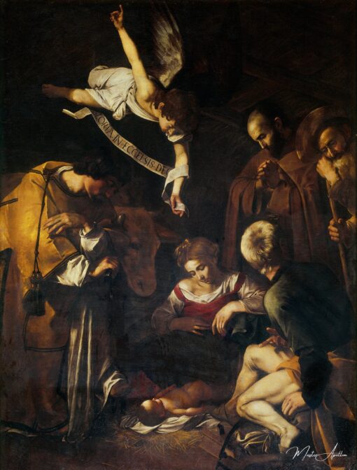 A Natividade com São Francisco e São Lourenço – Caravaggio Caravaggio Master Apollon 2