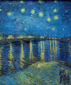 A Noite Estrelada sobre o Ródano – Van Gogh Reprodução de arte popular Master Apollon