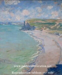 A praia em Pourville, pôr do sol – Pintura de Monet Claude Monet Master Apollon