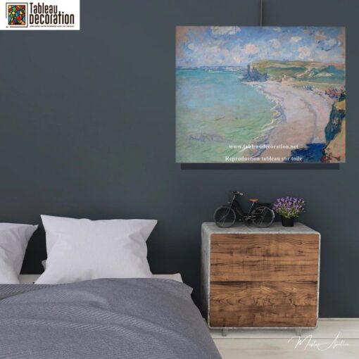 A praia em Pourville, pôr do sol – Pintura de Monet Claude Monet Master Apollon 3