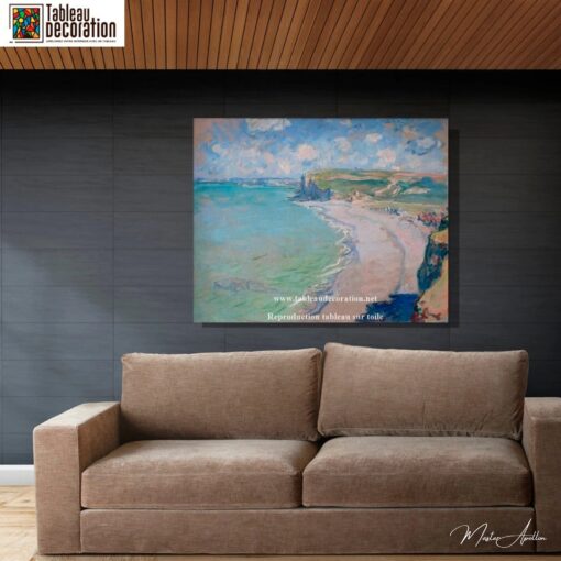 A praia em Pourville, pôr do sol – Pintura de Monet Claude Monet Master Apollon 4