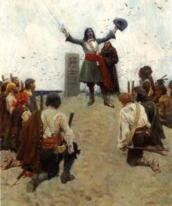 A Batismo de La Salle no País ‘Louisiana’ – Howard Pyle Howard Pyle Master Apollon