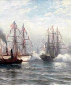 A Estátua da Liberdade chega ao porto de Nova York – Edward Moran Edward Moran Master Apollon