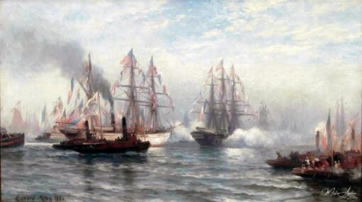 A Estátua da Liberdade chega ao porto de Nova York – Edward Moran Edward Moran Master Apollon