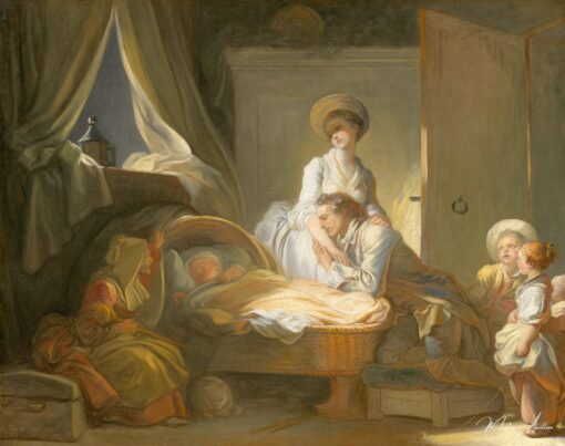 A visita à creche – Jean-Honoré Fragonard Jean-Honoré Fragonard Master Apollon
