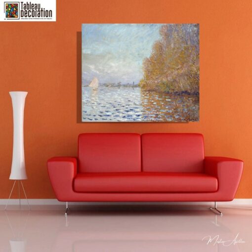 O Lago de Argenteuil com um Veleiro – Pintura de Monet Claude Monet Master Apollon 7
