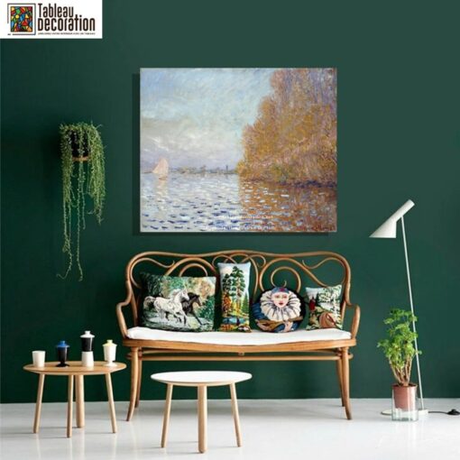 O Lago de Argenteuil com um Veleiro – Pintura de Monet Claude Monet Master Apollon 4