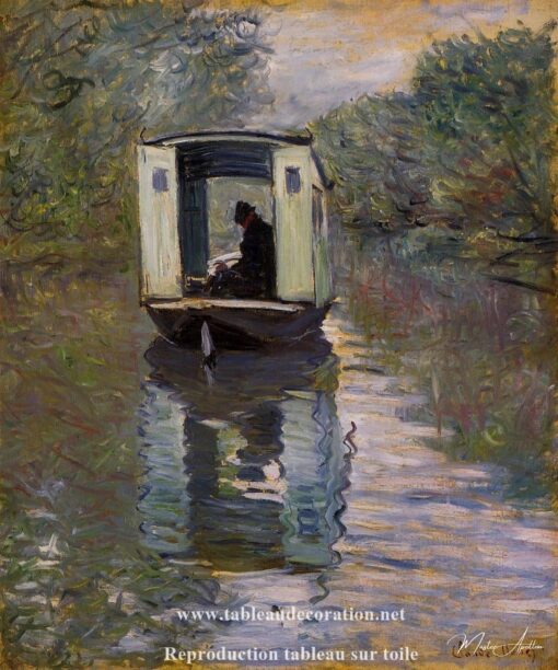 O Barco-Oficina – Quadro de Monet Claude Monet Master Apollon