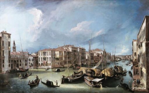 O Grande Canal em Veneza com a Ponte Rialto – Giovanni Antonio Canal Giovanni Antonio Canal Master Apollon