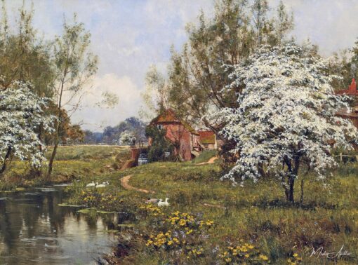 O chalé do moinho na primavera – Edward Wilkins Waite Edward Wilkins Waite Master Apollon
