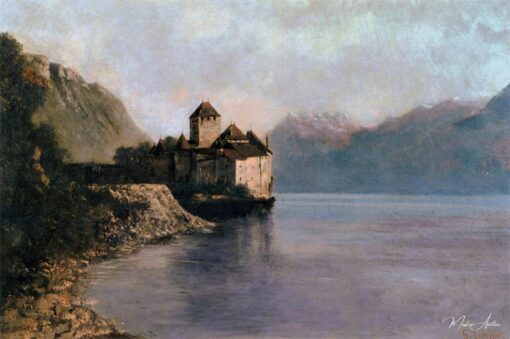 O Castelo de Chillon à beira do Lago de Genebra – Gustave Courbet Gustave Courbet Master Apollon