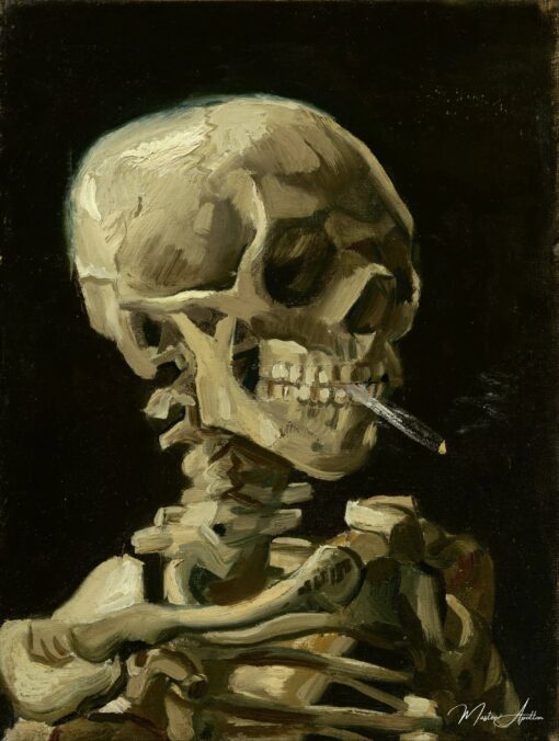 O Crânio de um Esqueleto com um Cigarro Aceso – Van Gogh Vincent Van Gogh Master Apollon 2