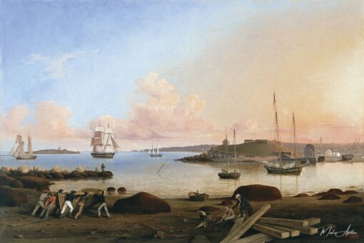 O forte e a ilha Ten Pound, Gloucester, Massachusetts, 1847 – Fitz Henry Lane Fitz Henry Lane Master Apollon 2