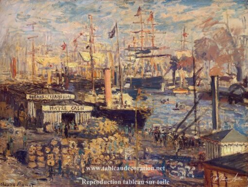 O Grande Cais em Havre – Quadro de Monet Claude Monet Master Apollon