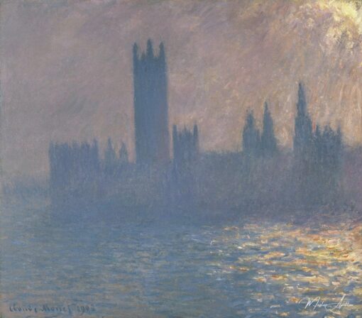 O Parlamento, efeito de sol (W 1597) – Claude Monet Claude Monet Master Apollon 2