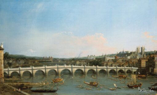 A ponte de Westminster vista do norte com o palácio de Lambeth ao longe – Giovanni Antonio Canal Giovanni Antonio Canal Master Apollon 2