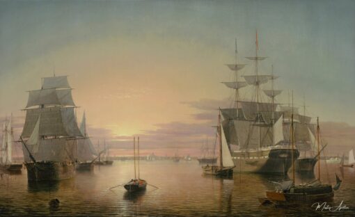 O porto de Boston ao pôr do sol, 1850 – Fitz Henry Lane Fitz Henry Lane Master Apollon 2