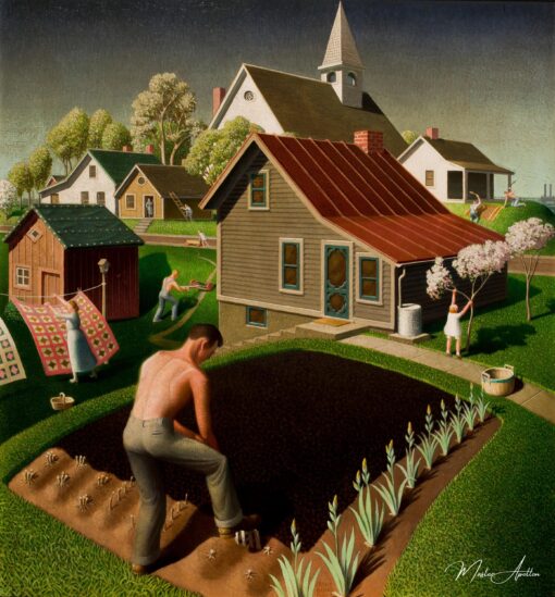 A primavera na cidade – Grant Wood Grant Wood Master Apollon