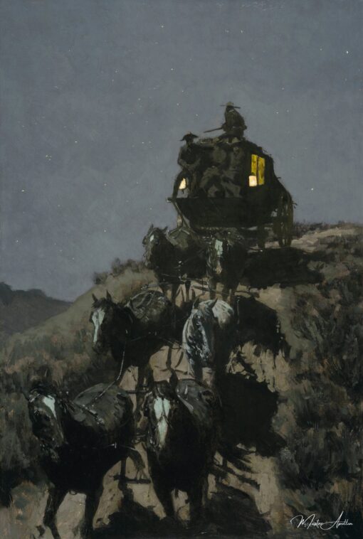 O velho treinador de palco das planícies – Frederic Remington Frederic Remington Master Apollon