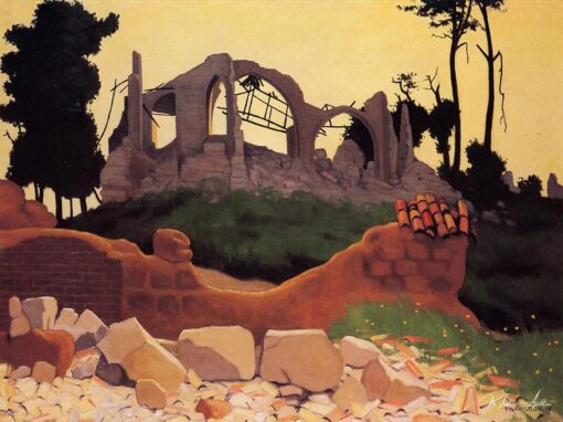 A igreja de Souain em Silhueta – Félix Edouard Vallotton Félix Vallotton Master Apollon