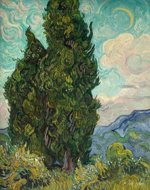 Os ciprestes – Van Gogh Reprodução de arte popular Master Apollon