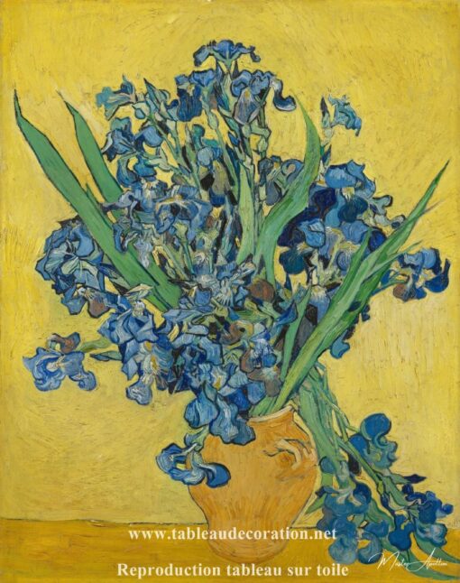 Os Íris Amarelos (Vaso com Íris) – Van Gogh Reprodução de arte popular Master Apollon