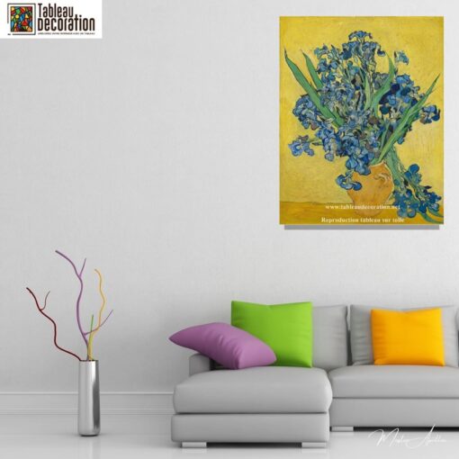 Os Íris Amarelos (Vaso com Íris) – Van Gogh Reprodução de arte popular Master Apollon 5