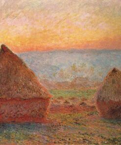 As Moinhos em Giverny, pôr do sol – Claude Monet As pedras de moinho de Claude Monet Master Apollon