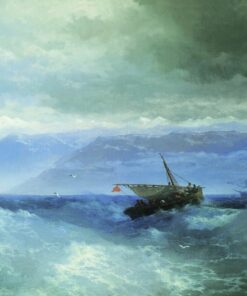As montanhas do Cáucaso vistas do mar, 1899 – Ivan Aïvazovski Ivan Konstantinovich Aivazóvski Master Apollon
