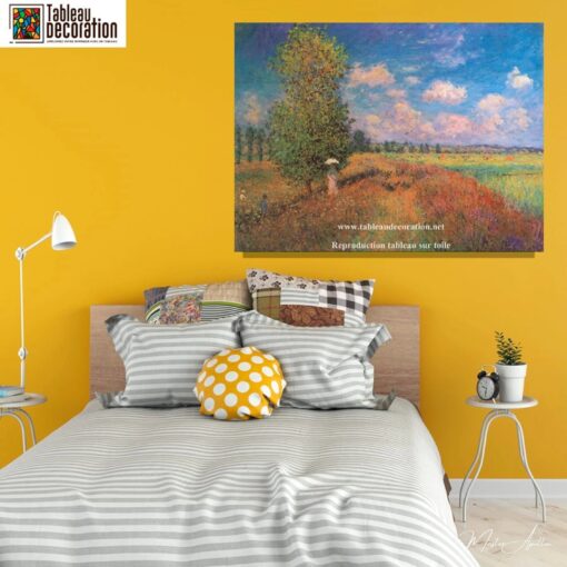 O verão – Campo de papoulas – Pintura de Monet Claude Monet Master Apollon 5