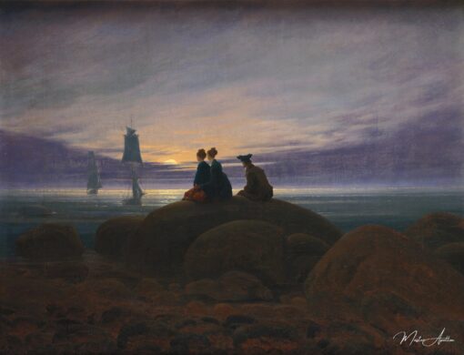 Luz da lua sobre o mar – Caspar David Friedrich Caspar David Friedrich Master Apollon