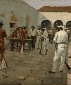 A expedição Mier: O desenho do feijão preto (Os prisioneiros desenham seus feijões) – Frederic Remington Frederic Remington Master Apollon