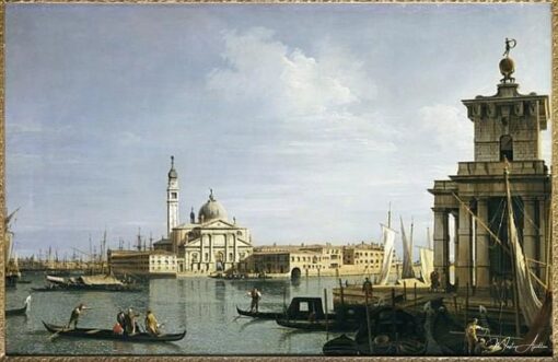 A ilha de San Giorgio Maggiore, em Veneza, com a Punta della Dogana e muitos barcos – Giovanni Antonio Canal Giovanni Antonio Canal Master Apollon