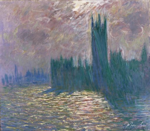 Londres. O Parlamento. Reflexos sobre o Tamisa (W 1606) – Claude Monet Claude Monet Master Apollon