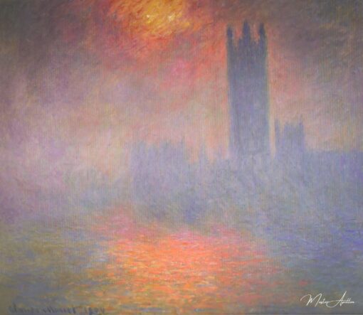 Londres, o Parlamento. Raio de sol na névoa (W 1610) – Claude Monet Claude Monet Master Apollon