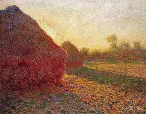 Meules, últimos raios de sol – Claude Monet As pedras de moinho de Claude Monet Master Apollon
