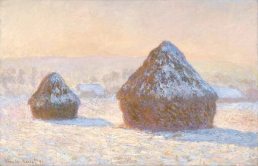 Meules, efeito de neve, pela manhã – Claude Monet As pedras de moinho de Claude Monet Master Apollon