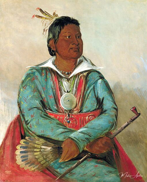 Mó-sho-la-túb-bee, Aquele Que Apaga e Mata, Chefe da Tribo – George Catlin George Catlin Master Apollon 2