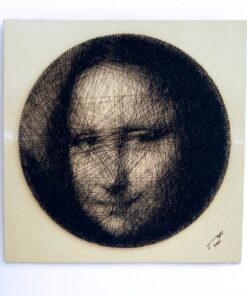 Arte em Fio da Mona Lisa | 60 x 60 cm Pintura Original à Venda Master Apollon